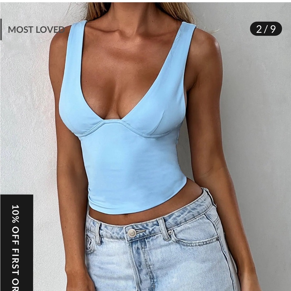 Tiger Mist Lunaria Top XS Blue
